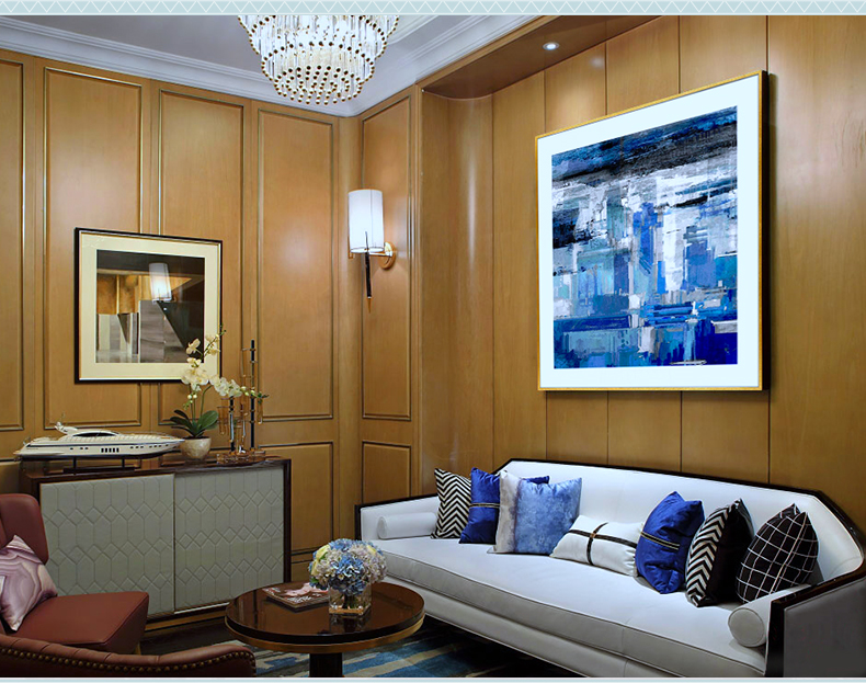 抽象晶瓷工藝畫(huà) 客廳裝飾畫(huà) 樣板房掛畫(huà) 玄關(guān)晶瓷畫(huà) 純手繪油畫(huà) 凌痕