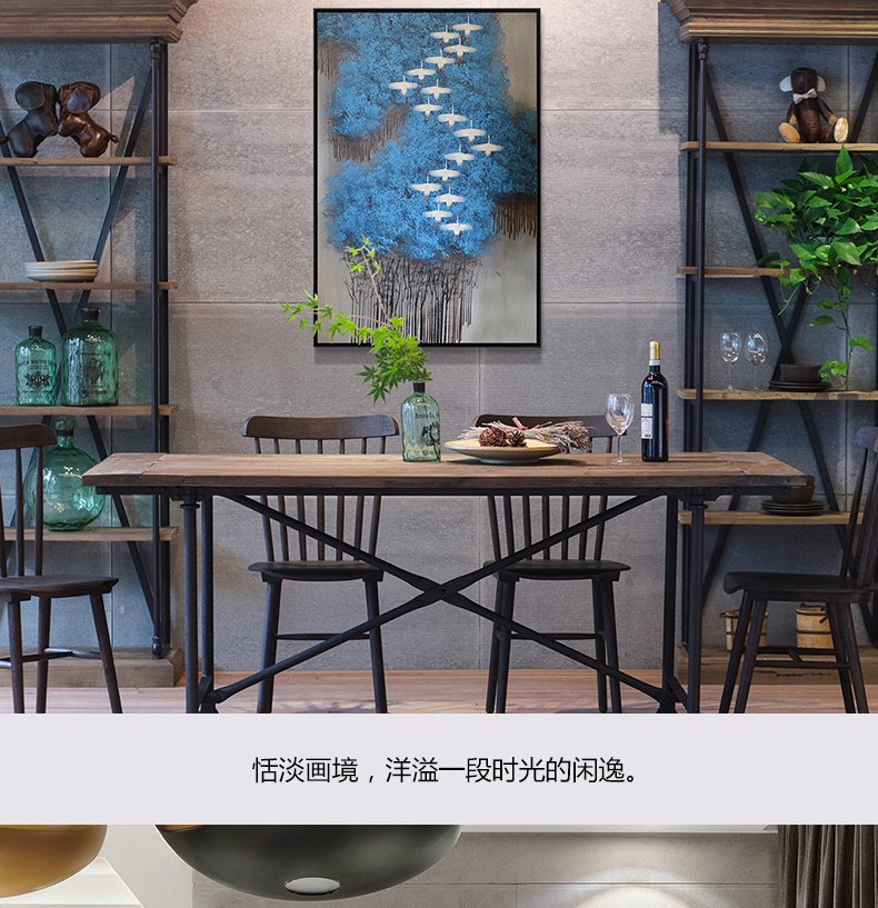 現(xiàn)代簡(jiǎn)約抽象畫 客廳掛畫臥室藝術(shù)裝飾畫 手繪油畫  白雁過林