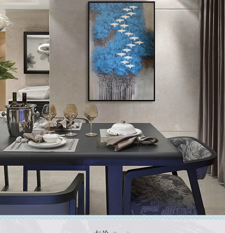 現(xiàn)代簡(jiǎn)約抽象畫 客廳掛畫臥室藝術(shù)裝飾畫 手繪油畫  白雁過林