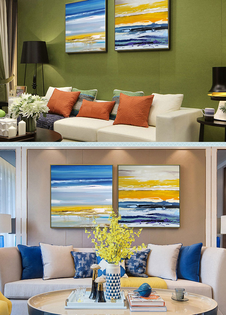 手繪油畫 客廳臥室裝飾畫餐廳壁畫 方版現(xiàn)代簡(jiǎn)約抽象畫  無(wú)際