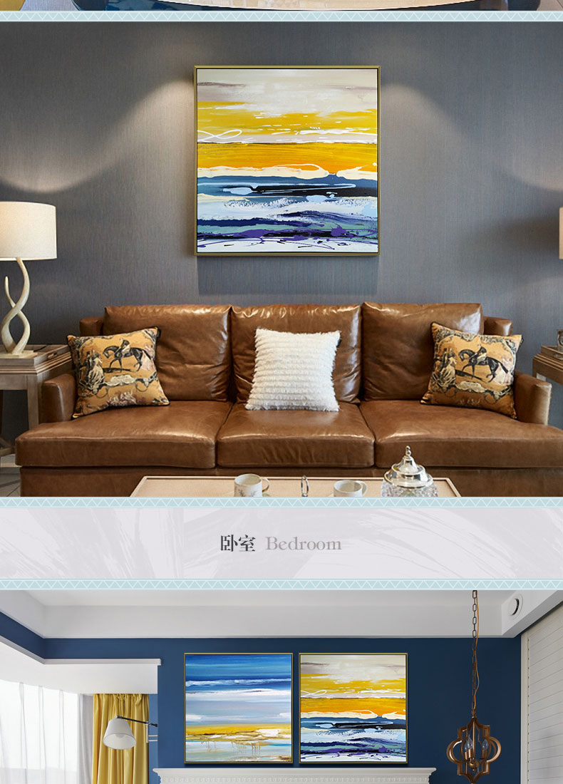 手繪油畫 客廳臥室裝飾畫餐廳壁畫 方版現(xiàn)代簡(jiǎn)約抽象畫  無(wú)際